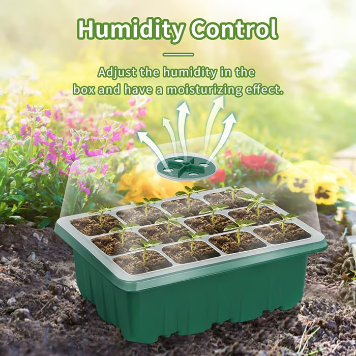 Spring Hot Sale 50%🌱Adjustable Humidity Seed Starter Trays with Grow Light